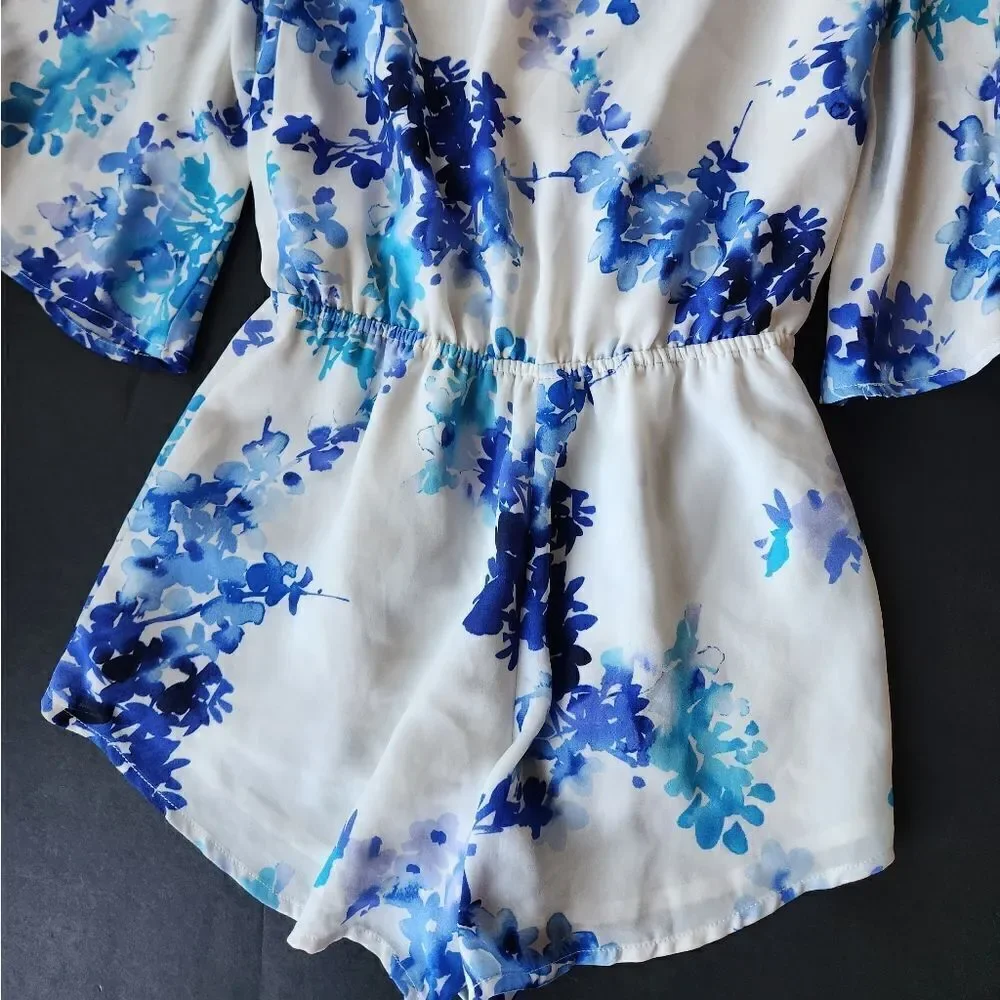 Olivaceous Floral Romper